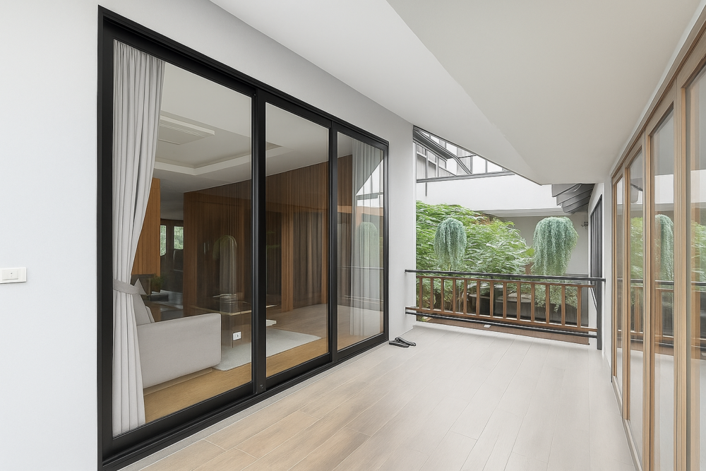 ประตู-หน้าต่างอลูมิเนียมบานเลื่อน<br> Model SL40